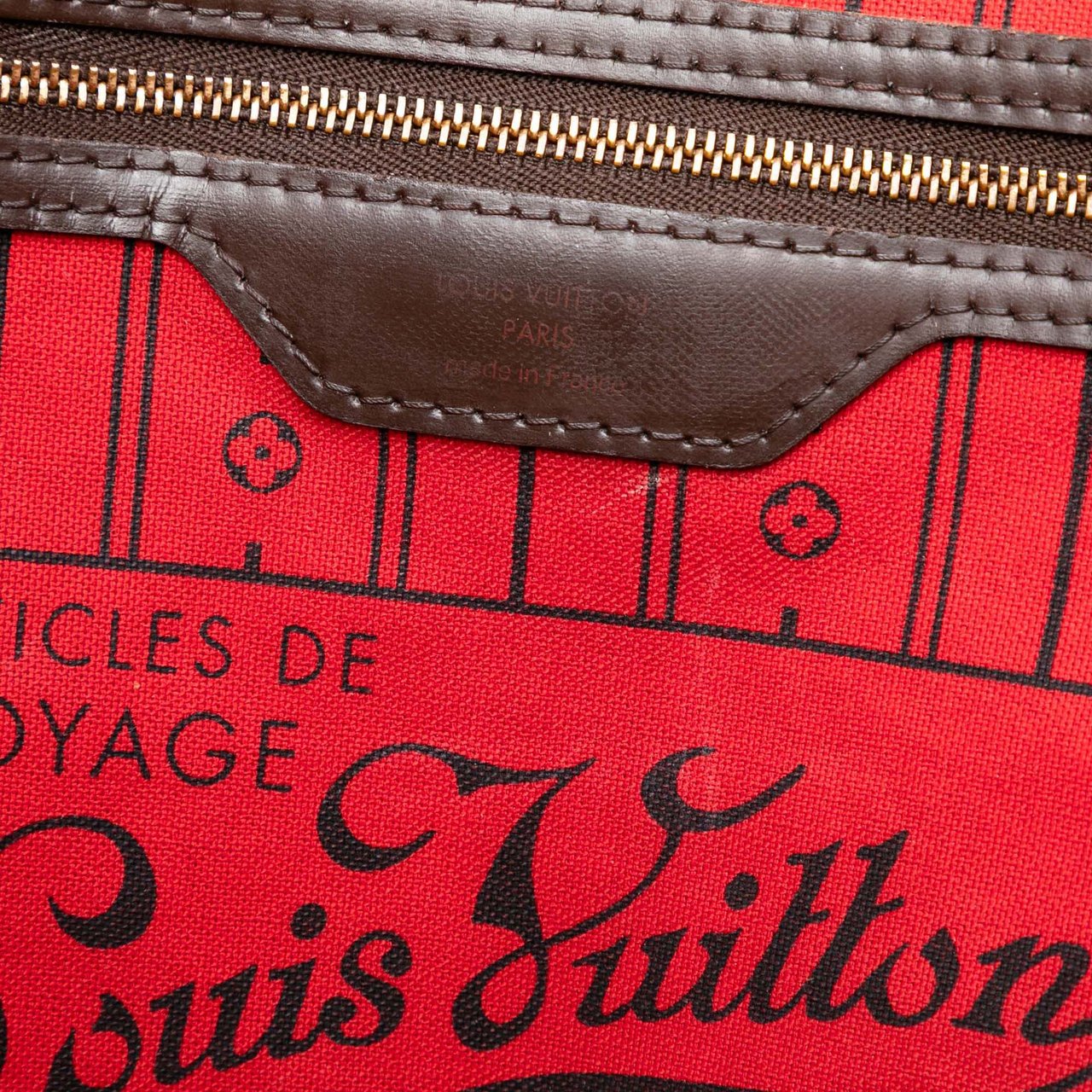 Louis Vuitton Damier Ebene Neverfull GM Bruin