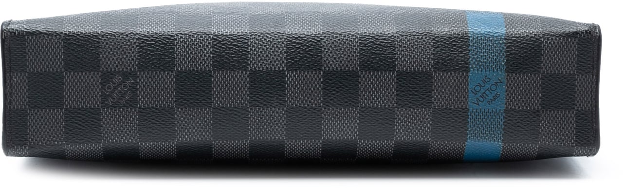 Louis Vuitton Damier Graphite Stripe Pochette Voyage MM Zwart