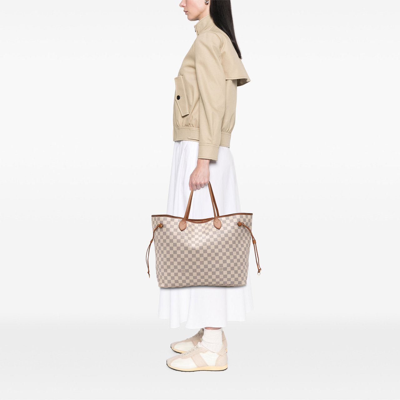 Louis Vuitton Damier Azur Neverfull GM Wit