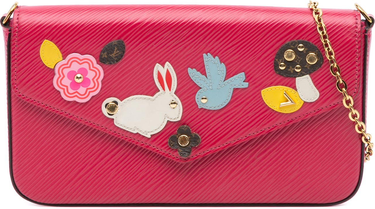 Louis Vuitton Epi Pochette Felicie Patchwork Roze