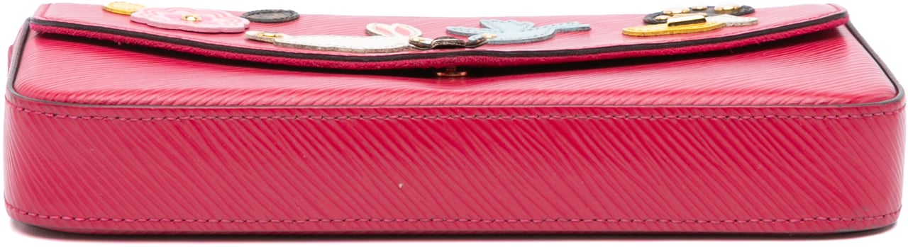 Louis Vuitton Epi Pochette Felicie Patchwork Roze