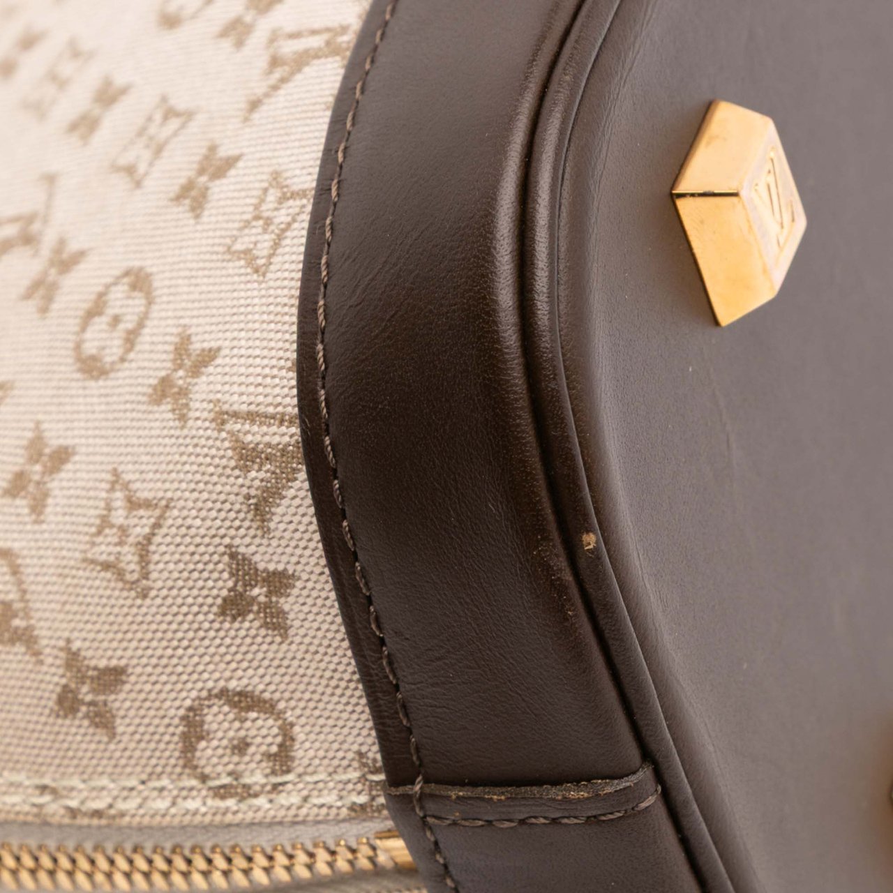 Louis Vuitton Monogram Mini Lin Alma Horizontal Bruin