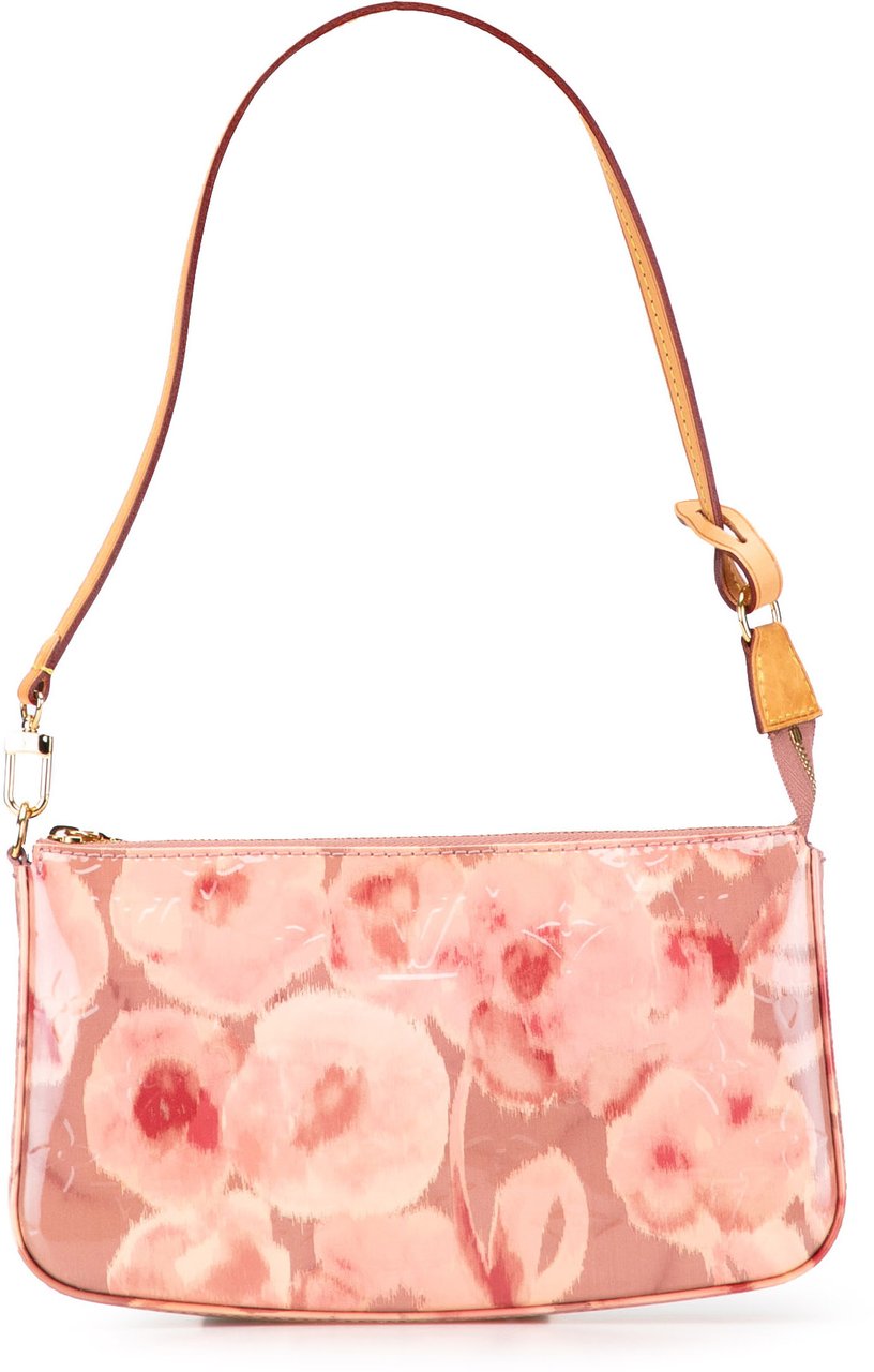 Louis Vuitton Monogram Vernis Ikat Pochette Accessoires Roze