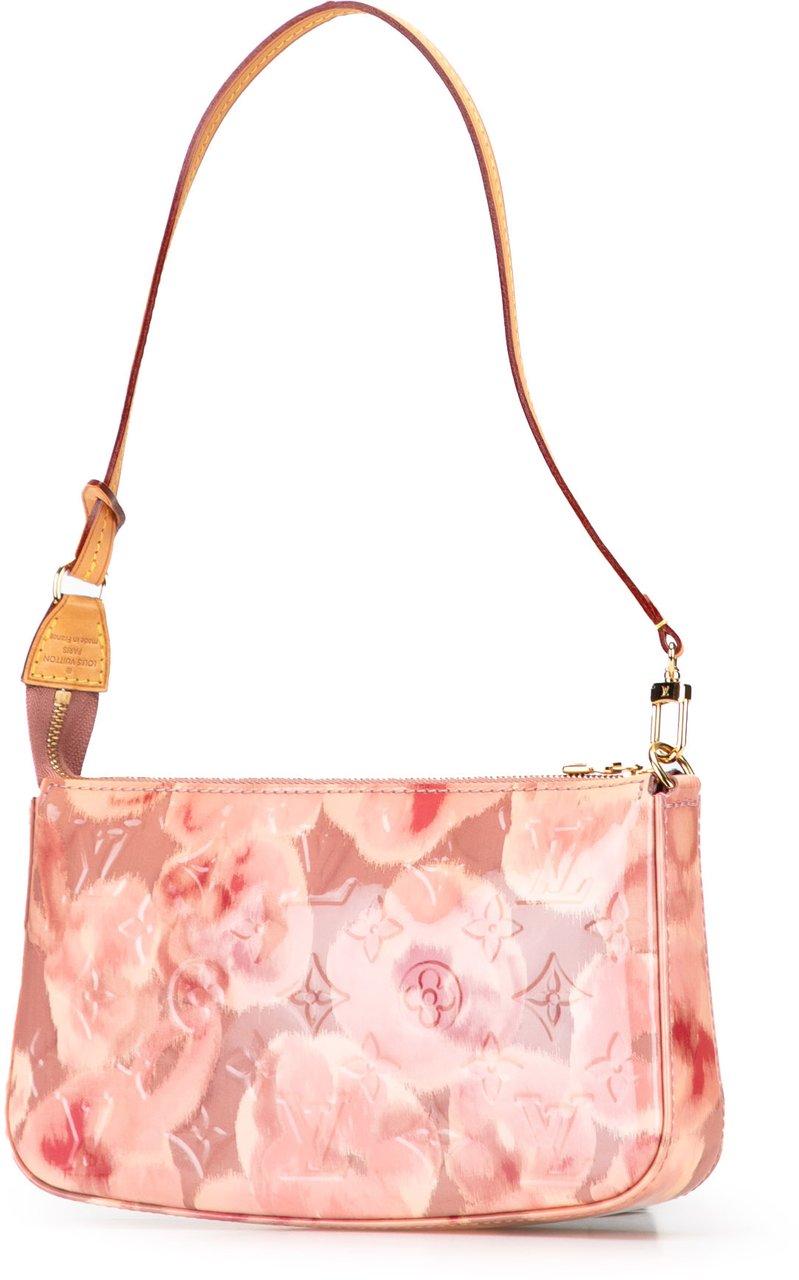 Louis Vuitton Monogram Vernis Ikat Pochette Accessoires Roze