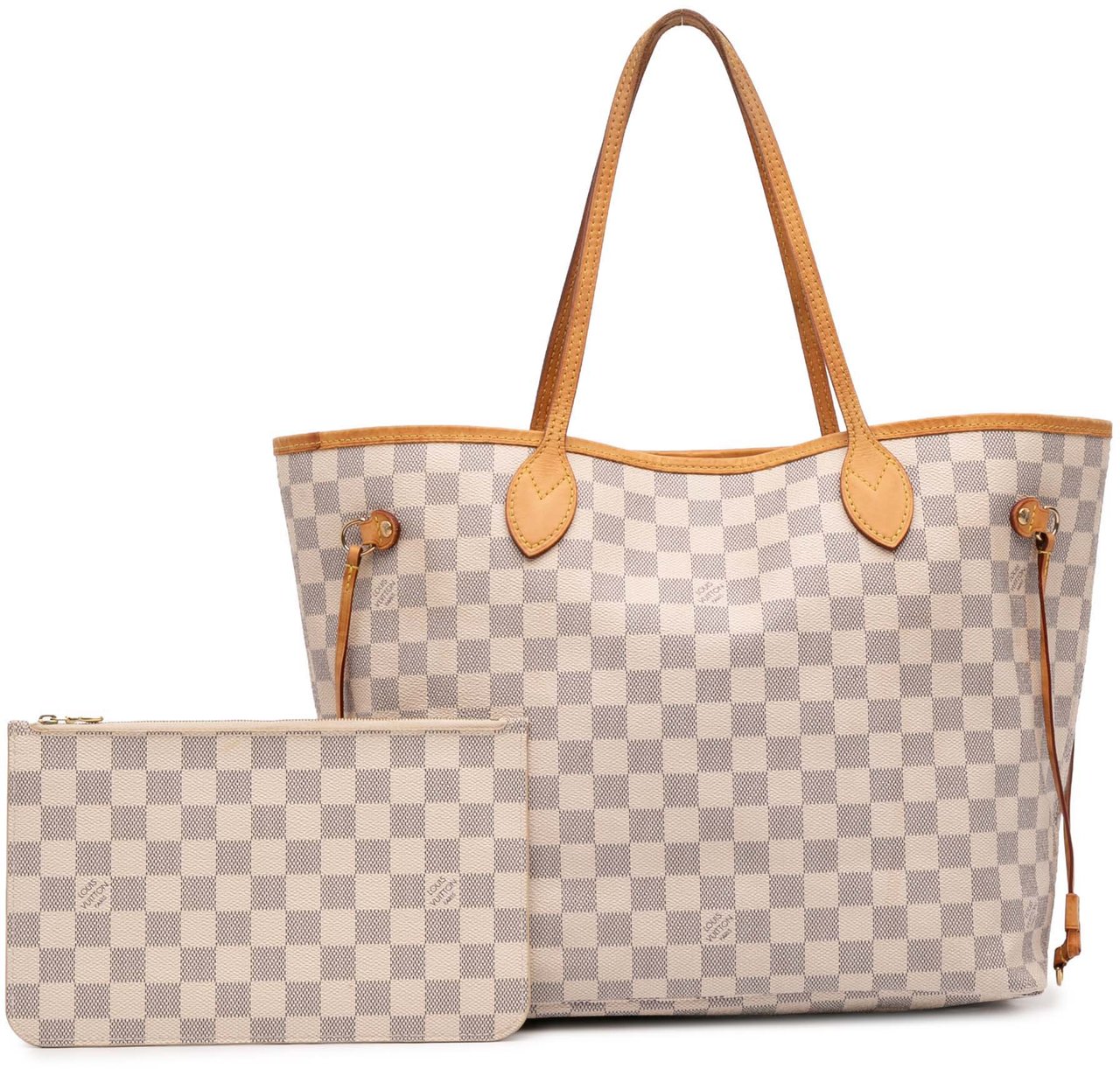 Louis Vuitton Damier Azur Neverfull MM Wit