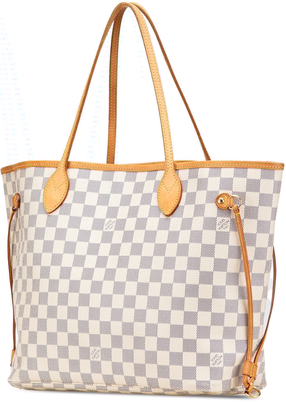 Louis Vuitton Damier Azur Neverfull MM Wit