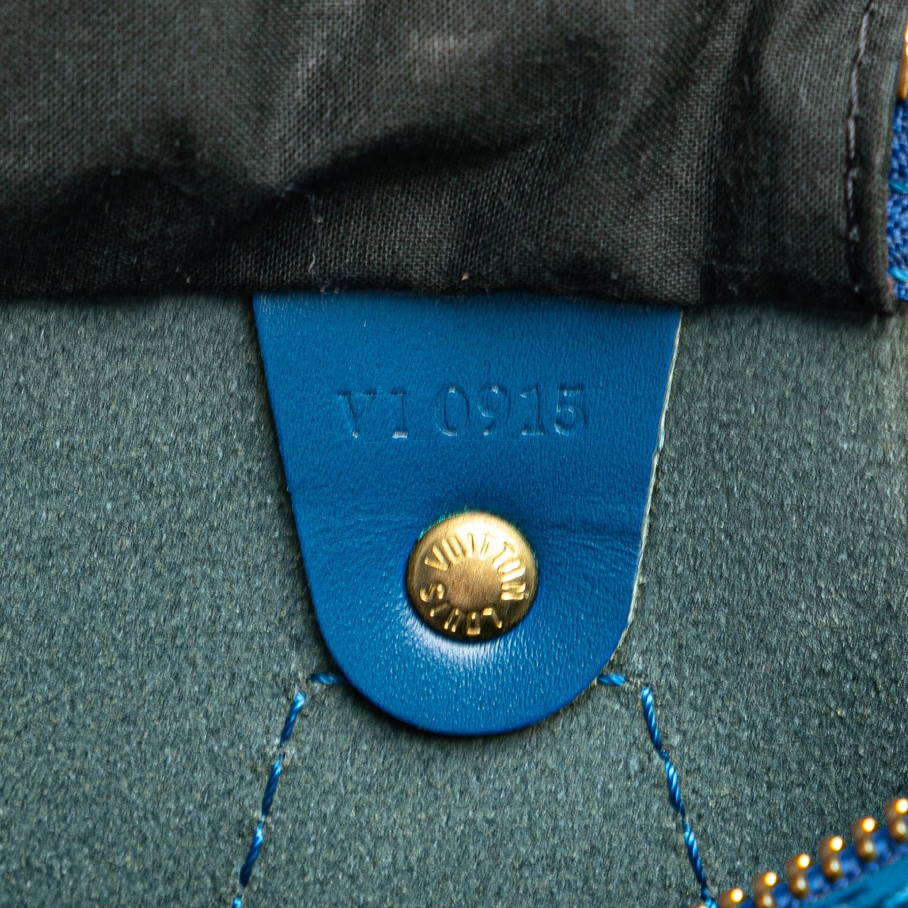 Louis Vuitton Epi Speedy 30 Blauw