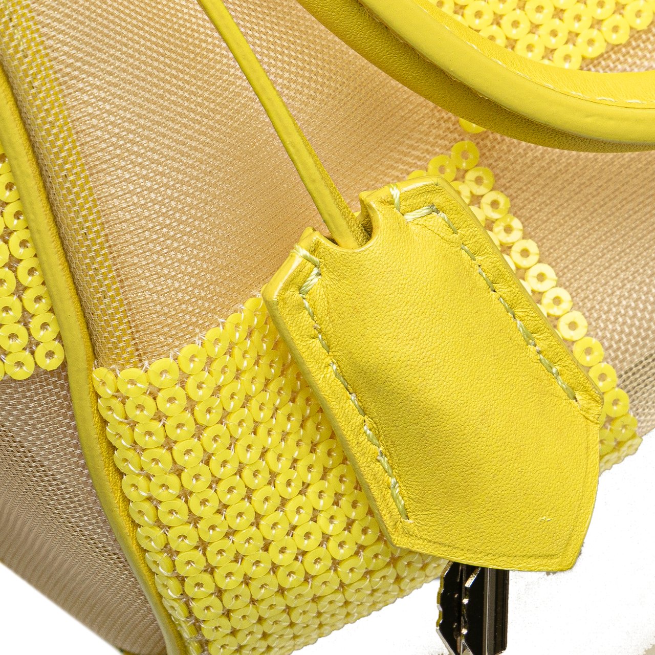 Louis Vuitton Damier Optic Mesh Sequins Cube Speedy Geel