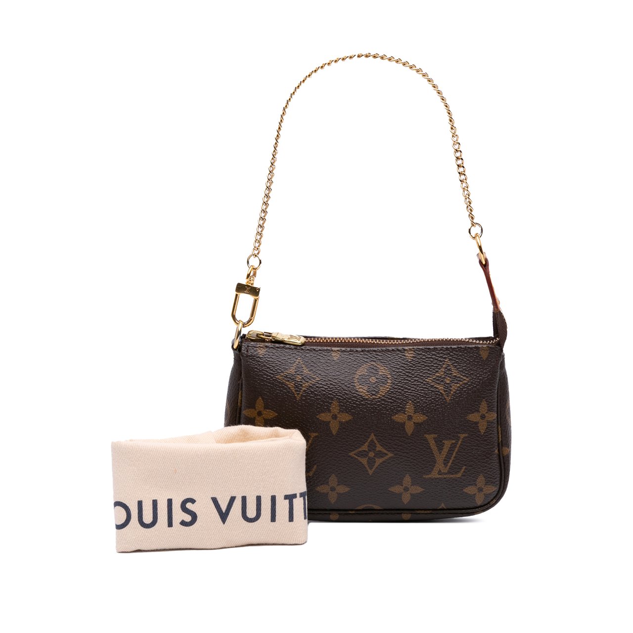 Louis Vuitton Monogram Mini Pochette Accessoires Bruin