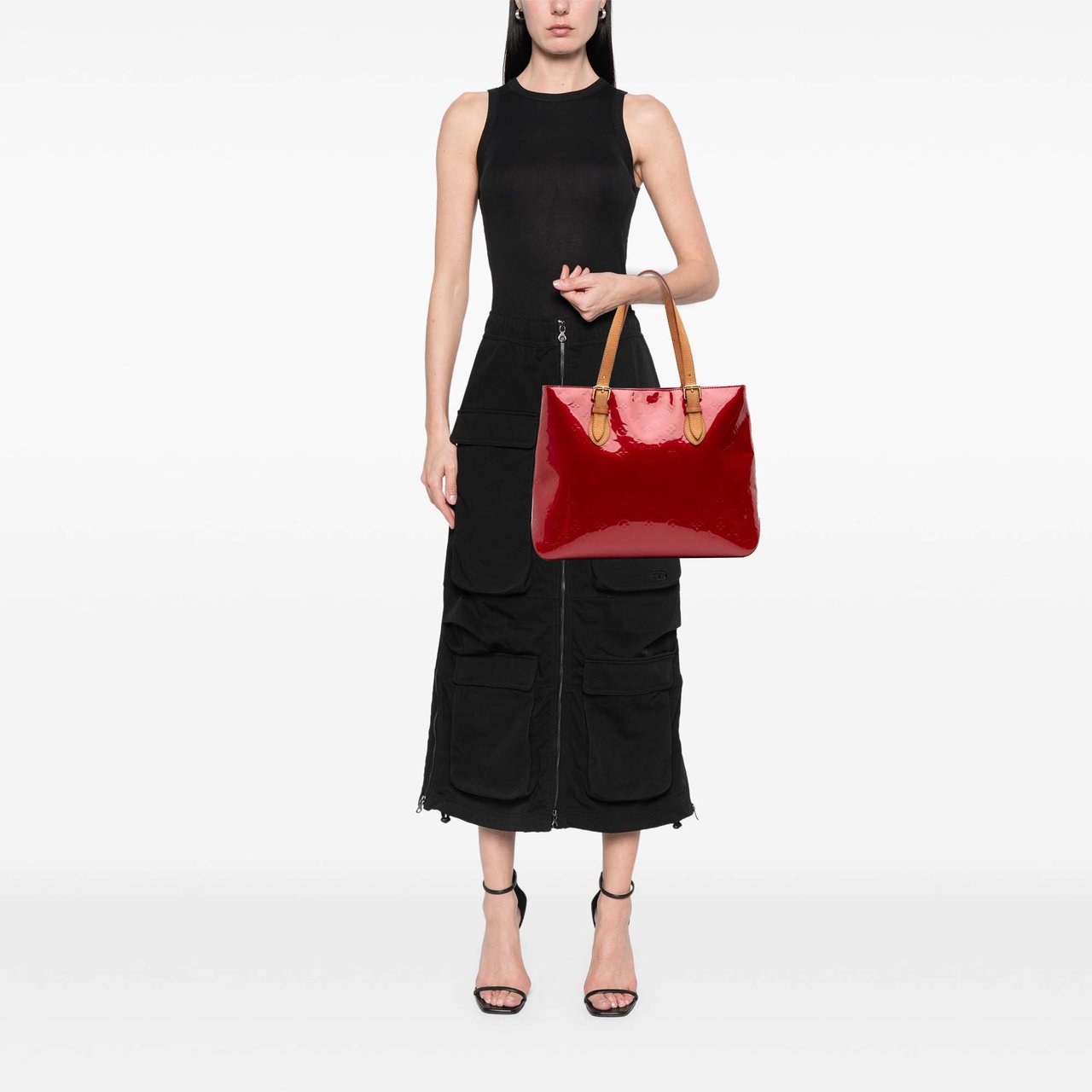 Louis Vuitton Monogram Vernis Brentwood Rood