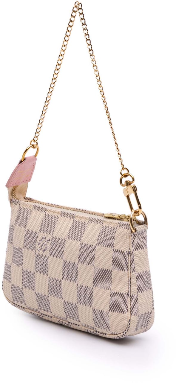 Louis Vuitton Damier Azur Christmas Birds Mini Pochette Accessoires Wit