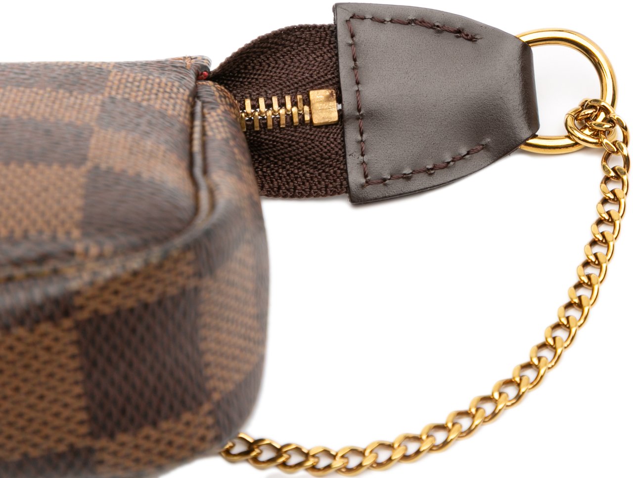 Louis Vuitton Damier Ebene Mini Pochette Accessoires Bruin