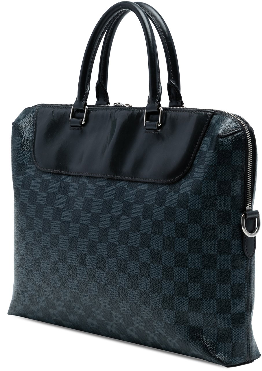 Louis Vuitton Damier Cobalt Porte Documents Jour Blauw