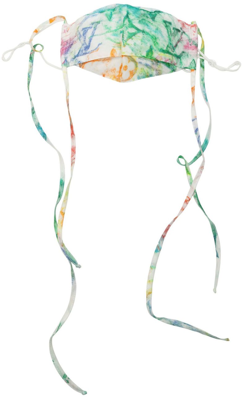 Louis Vuitton Virgil Abloh Monogram Watercolor Bandana and Mask Set Wit