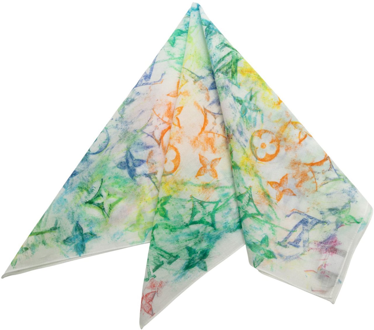 Louis Vuitton Virgil Abloh Monogram Watercolor Bandana and Mask Set Wit