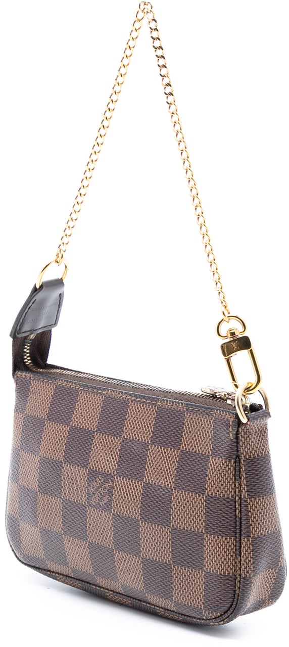 Louis Vuitton Damier Ebene Mini Pochette Accessoires Bruin
