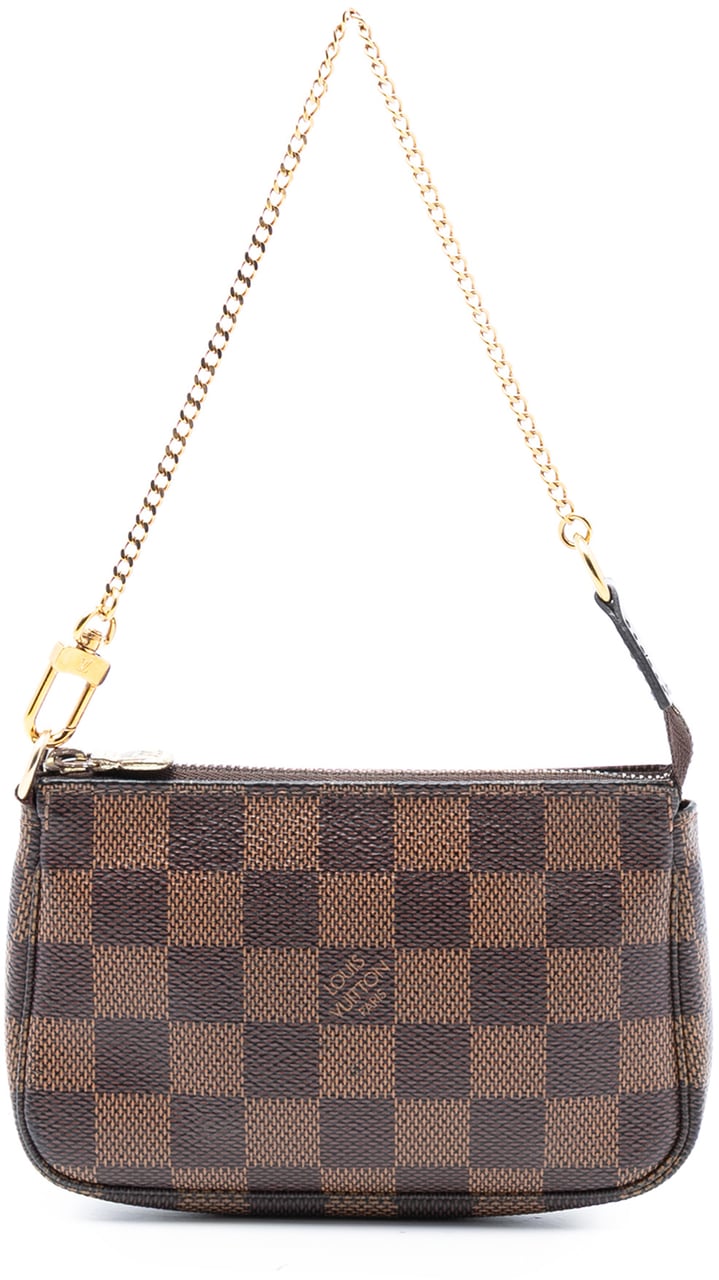 Louis Vuitton Damier Ebene Mini Pochette Accessoires Bruin