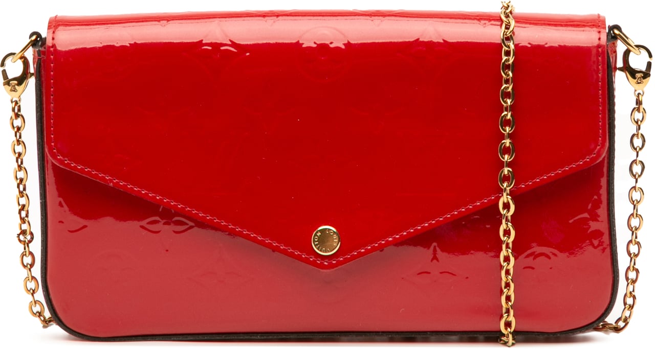 Louis Vuitton Monogram Vernis Pochette Felicie Rood