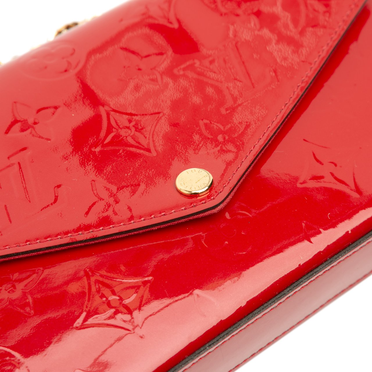 Louis Vuitton Monogram Vernis Pochette Felicie Rood