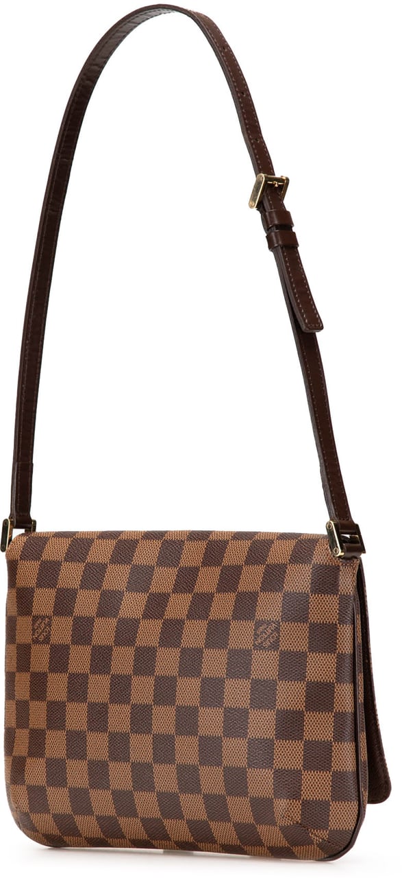 Louis Vuitton Damier Ebene Musette Tango Short Strap Bruin
