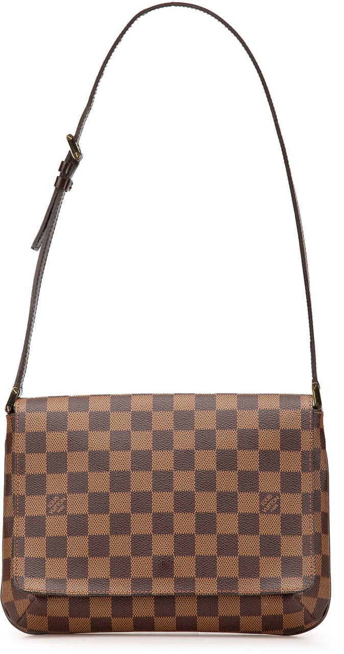 Louis Vuitton Damier Ebene Musette Tango Short Strap Bruin