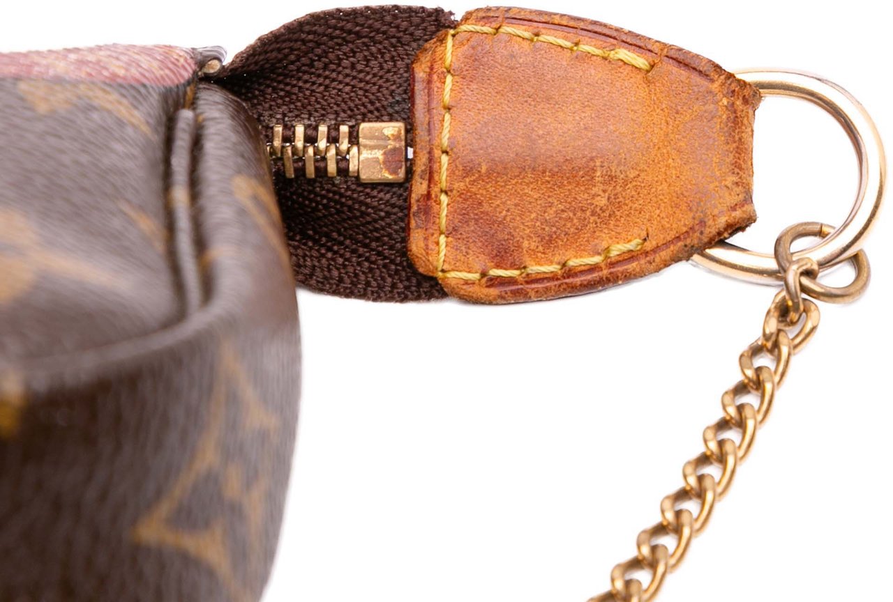 Louis Vuitton Monogram Trunks and Bags Patch Mini Pochette Accessoires Bruin