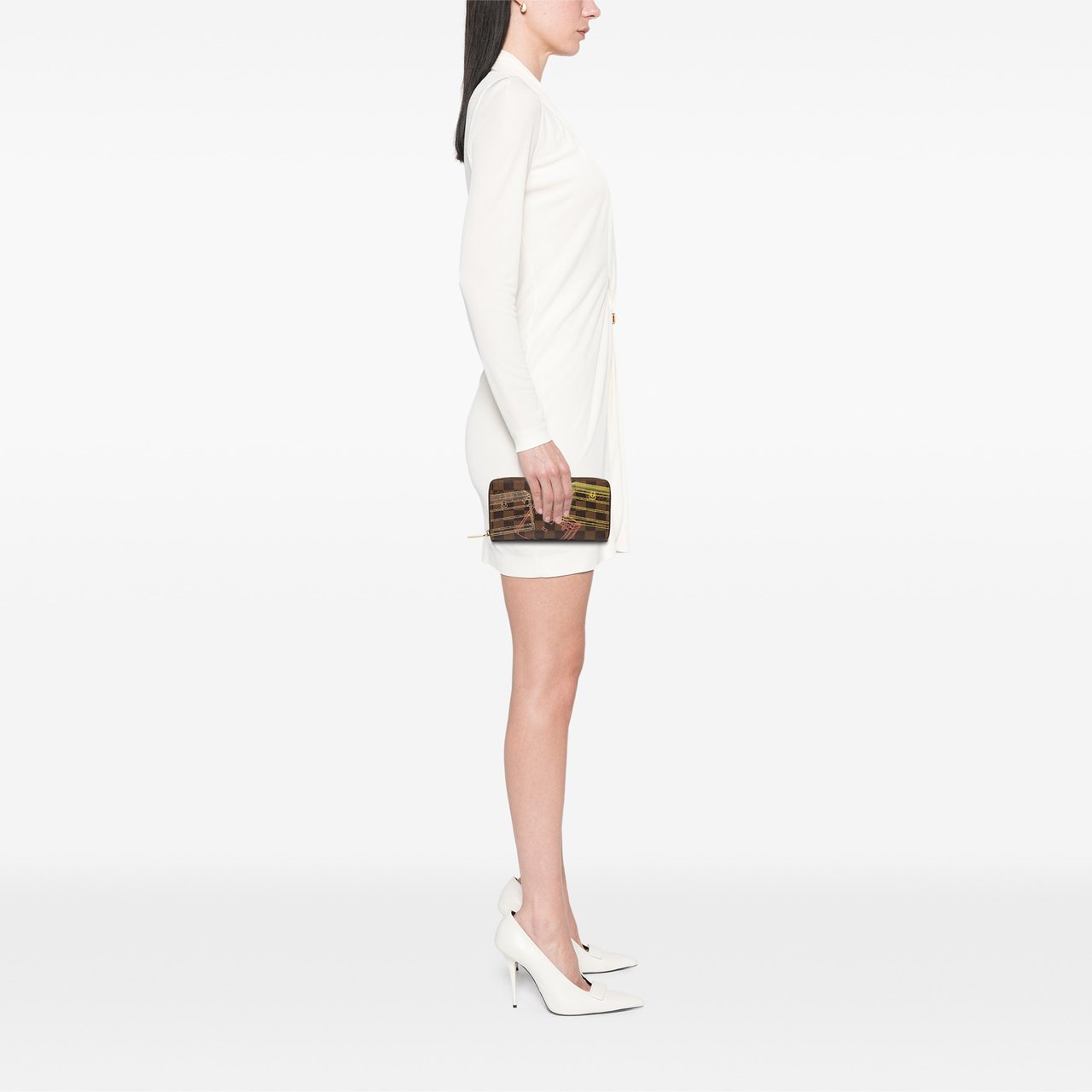 Louis Vuitton Damier Ebene Inventuer Trunks and Locks Zippy Wallet Bruin