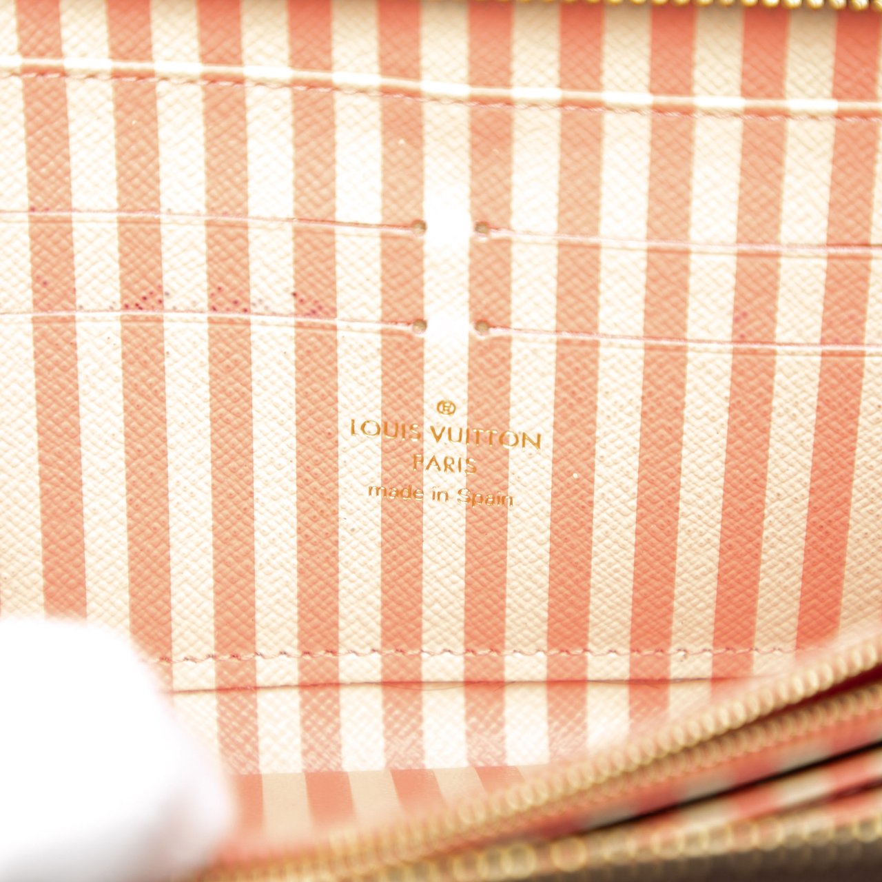 Louis Vuitton Damier Ebene Inventuer Trunks and Locks Zippy Wallet Bruin