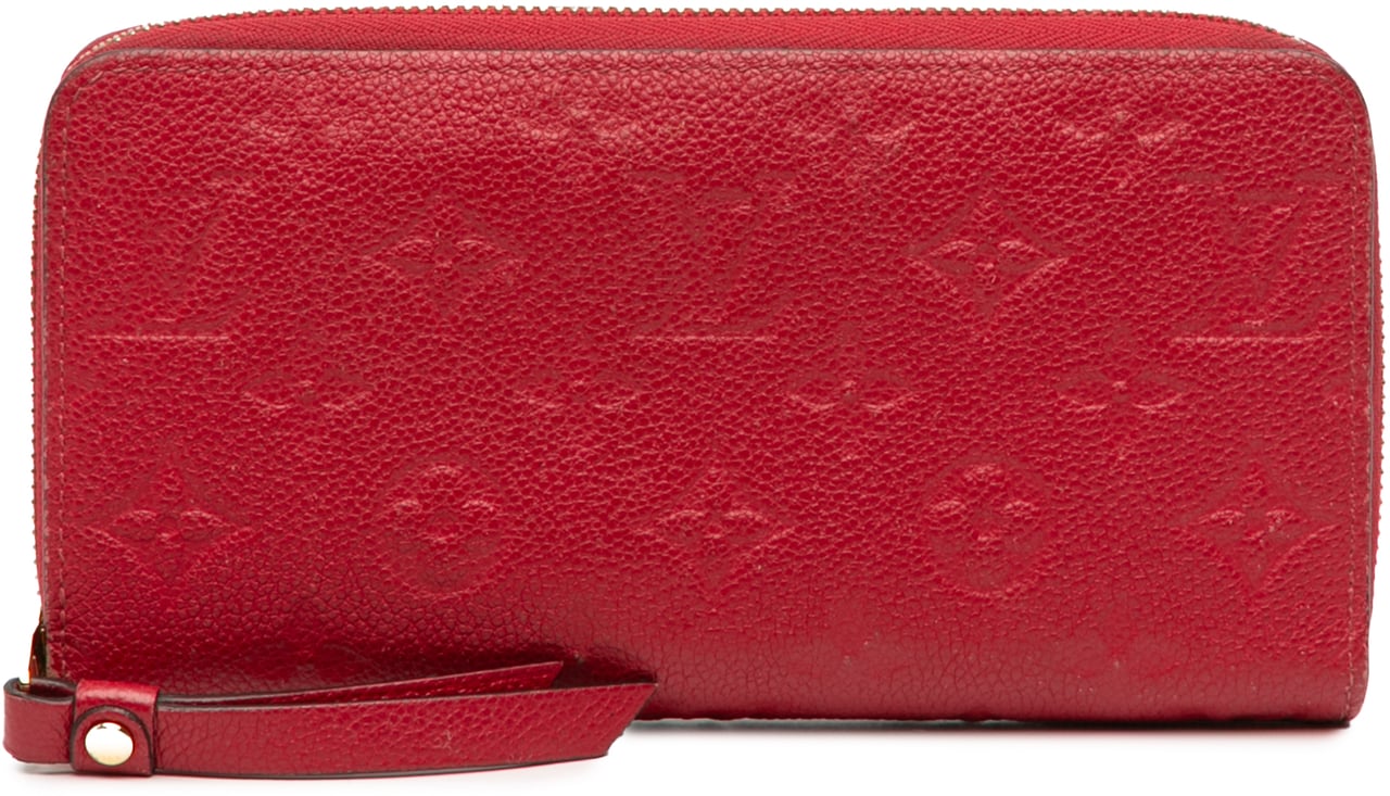 Louis Vuitton Monogram Empreinte Zippy Long Wallet Rood