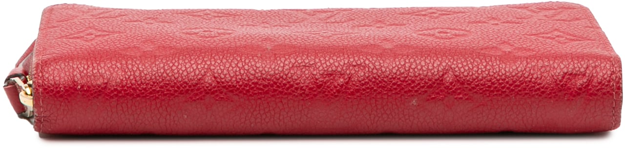 Louis Vuitton Monogram Empreinte Zippy Long Wallet Rood