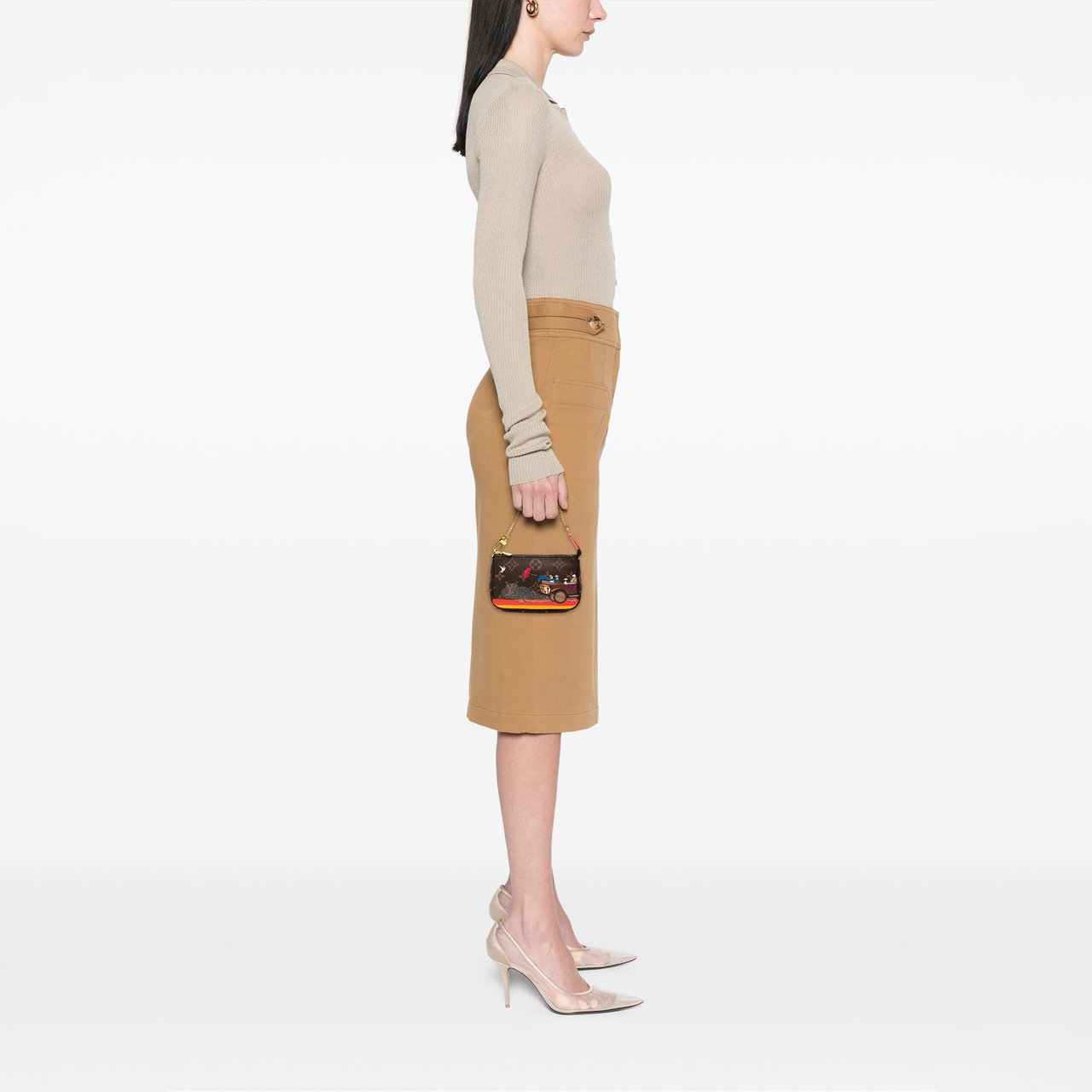 Louis Vuitton Monogram Evasion Illustre Mini Pochette Accessories Bruin