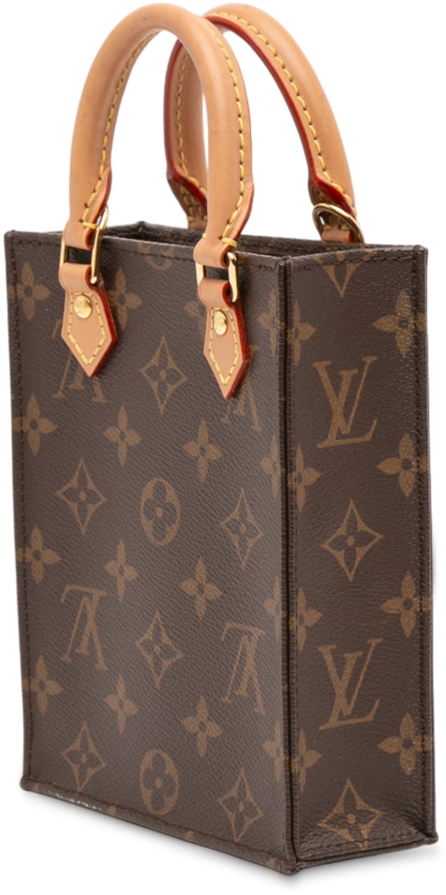 Louis Vuitton Monogram Petit Sac Plat Bruin