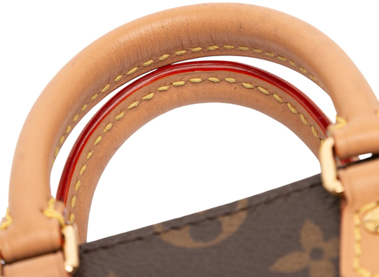 Louis Vuitton Monogram Petit Sac Plat Bruin