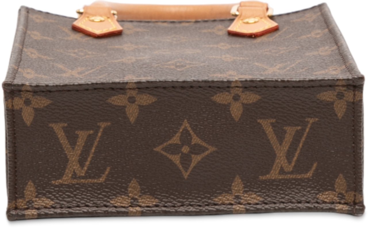 Louis Vuitton Monogram Petit Sac Plat Bruin
