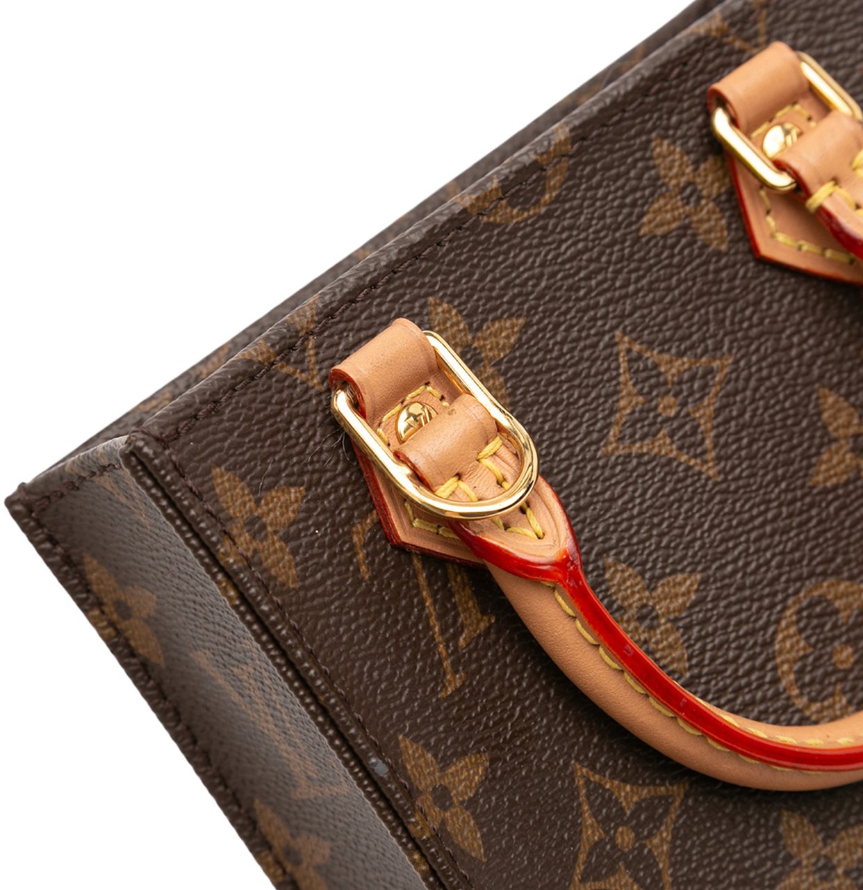 Louis Vuitton Monogram Petit Sac Plat Bruin