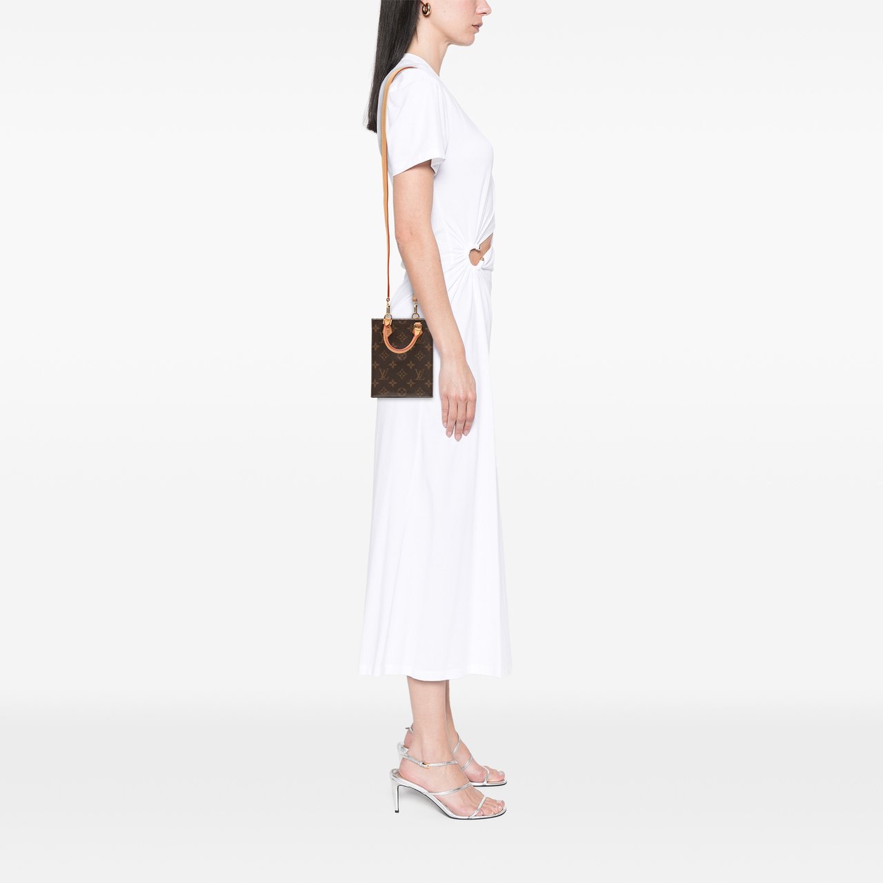 Louis Vuitton Monogram Petit Sac Plat Bruin