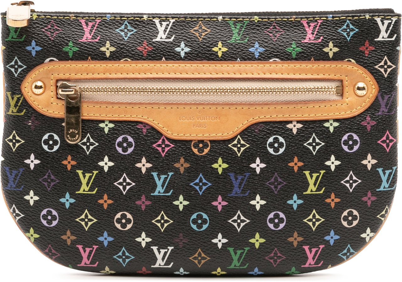 Louis Vuitton Monogram Multicolore Pochette Plate GM Zwart