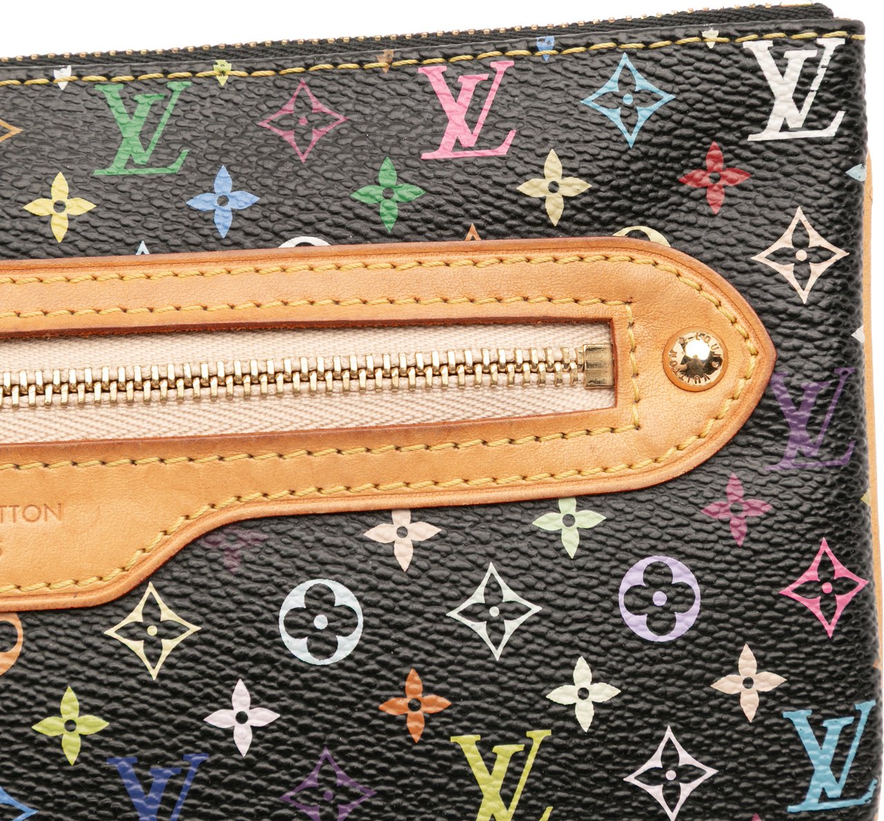 Louis Vuitton Monogram Multicolore Pochette Plate GM Zwart