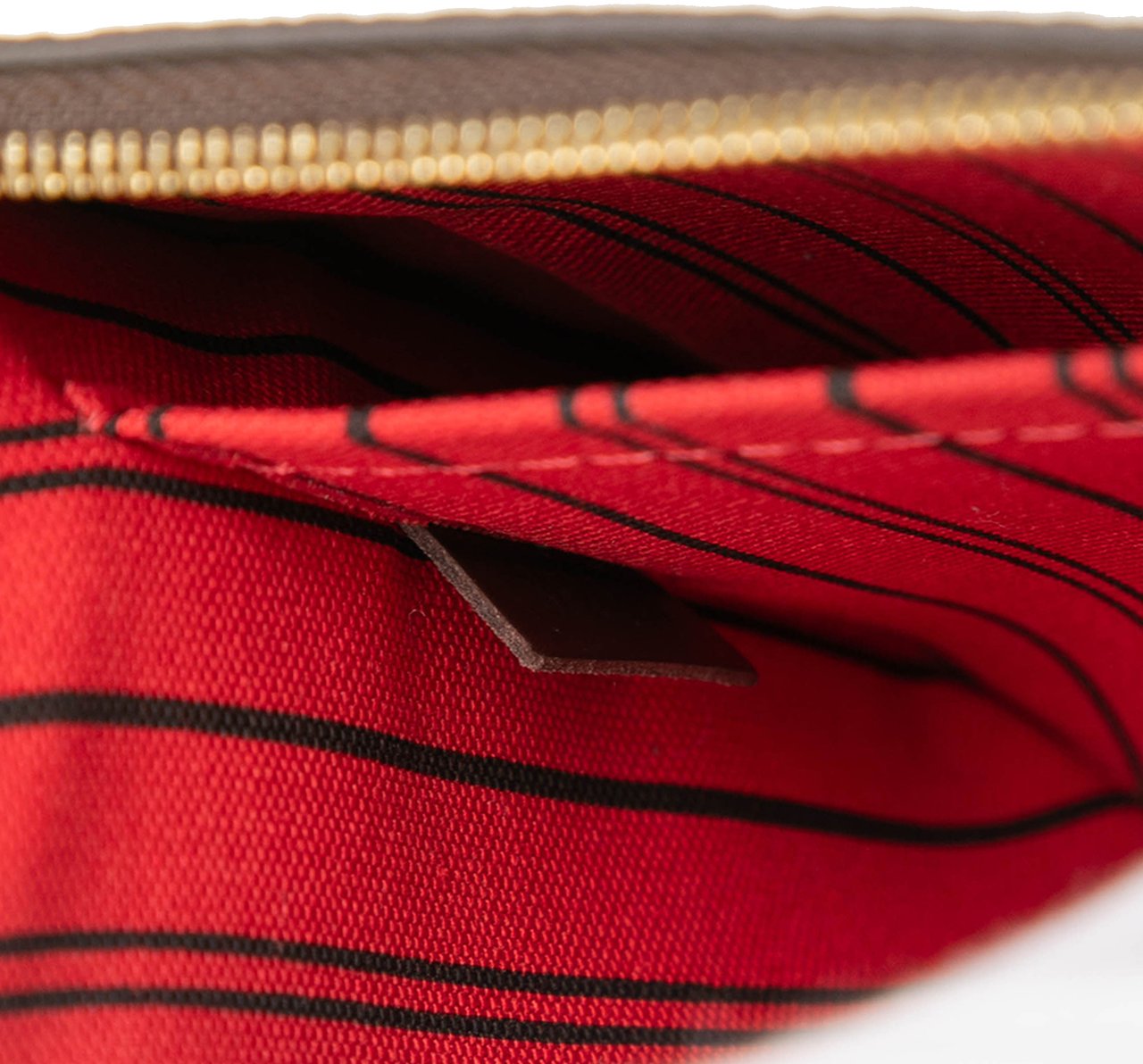 Louis Vuitton Damier Ebene Neverfull Pouch MM Bruin