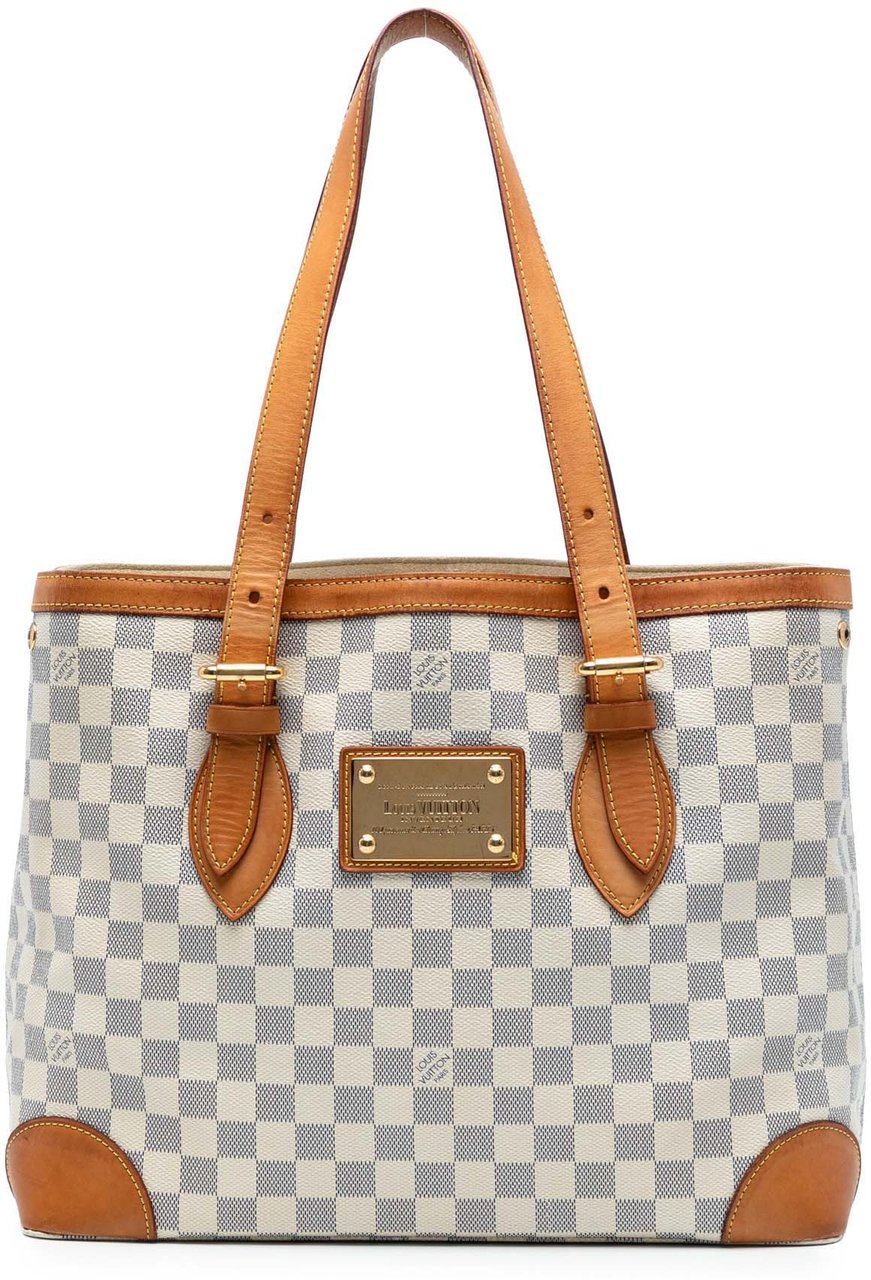 Louis Vuitton Damier Azur Hampstead MM Wit