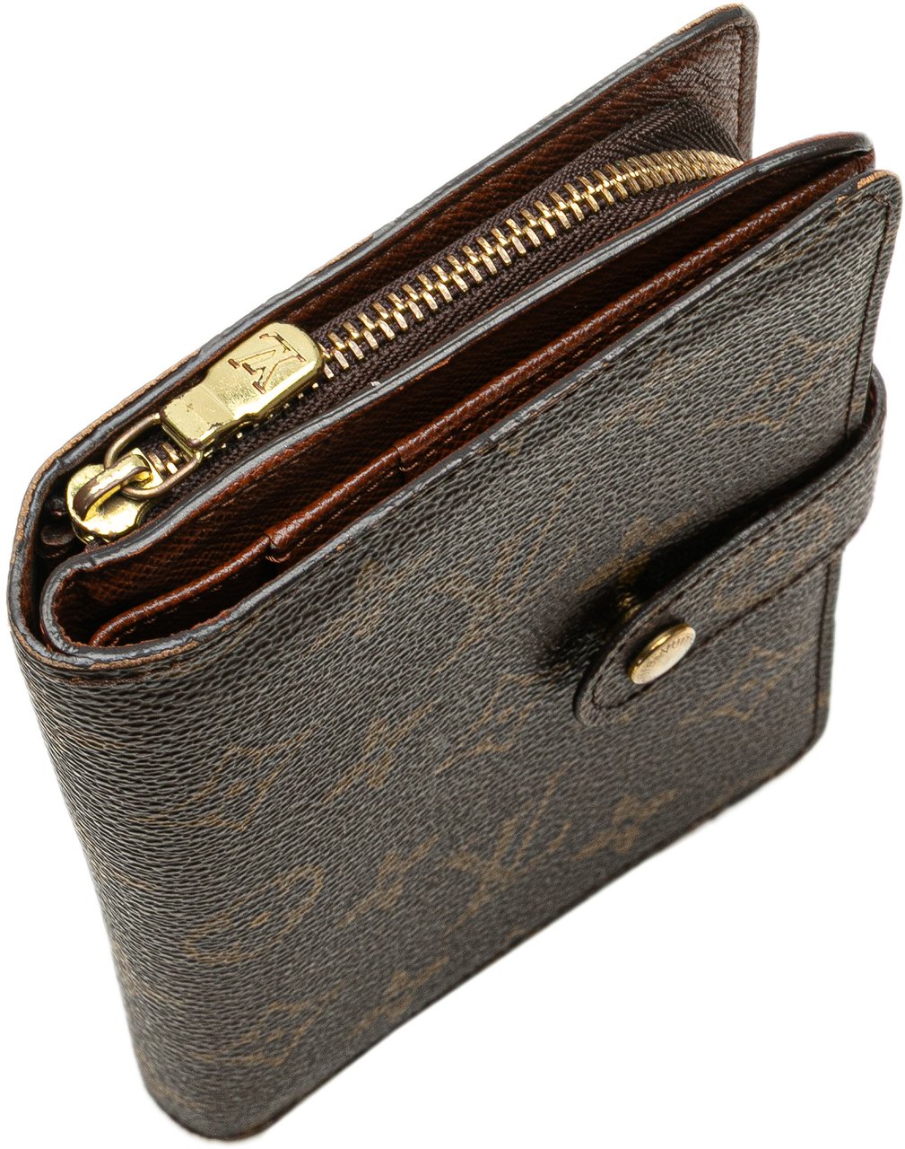 Louis Vuitton Monogram Porte Papier Zipped Wallet Bruin