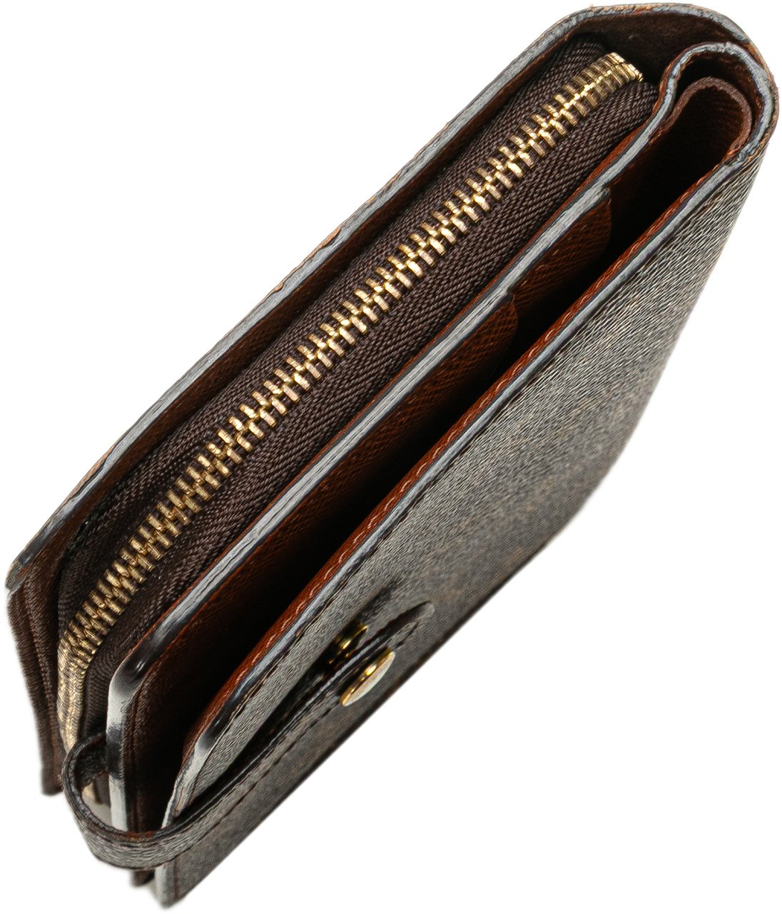 Louis Vuitton Monogram Porte Papier Zipped Wallet Bruin