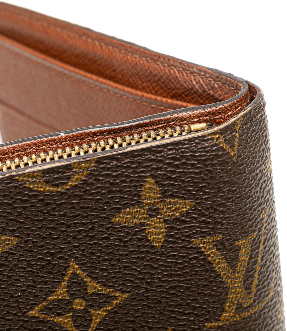 Louis Vuitton Monogram Porte Papier Zipped Wallet Bruin