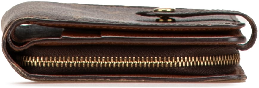 Louis Vuitton Monogram Porte Papier Zipped Wallet Bruin