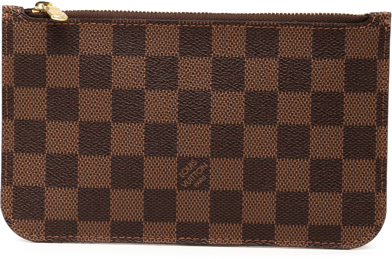Louis Vuitton Damier Ebene Neverfull PM Pouch Bruin