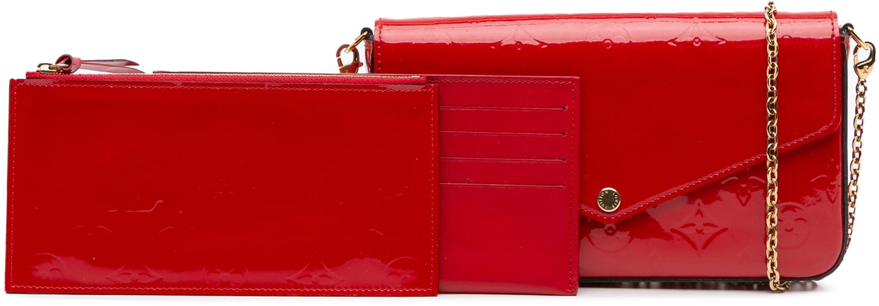 Louis Vuitton Monogram Vernis Pochette Felicie Rood