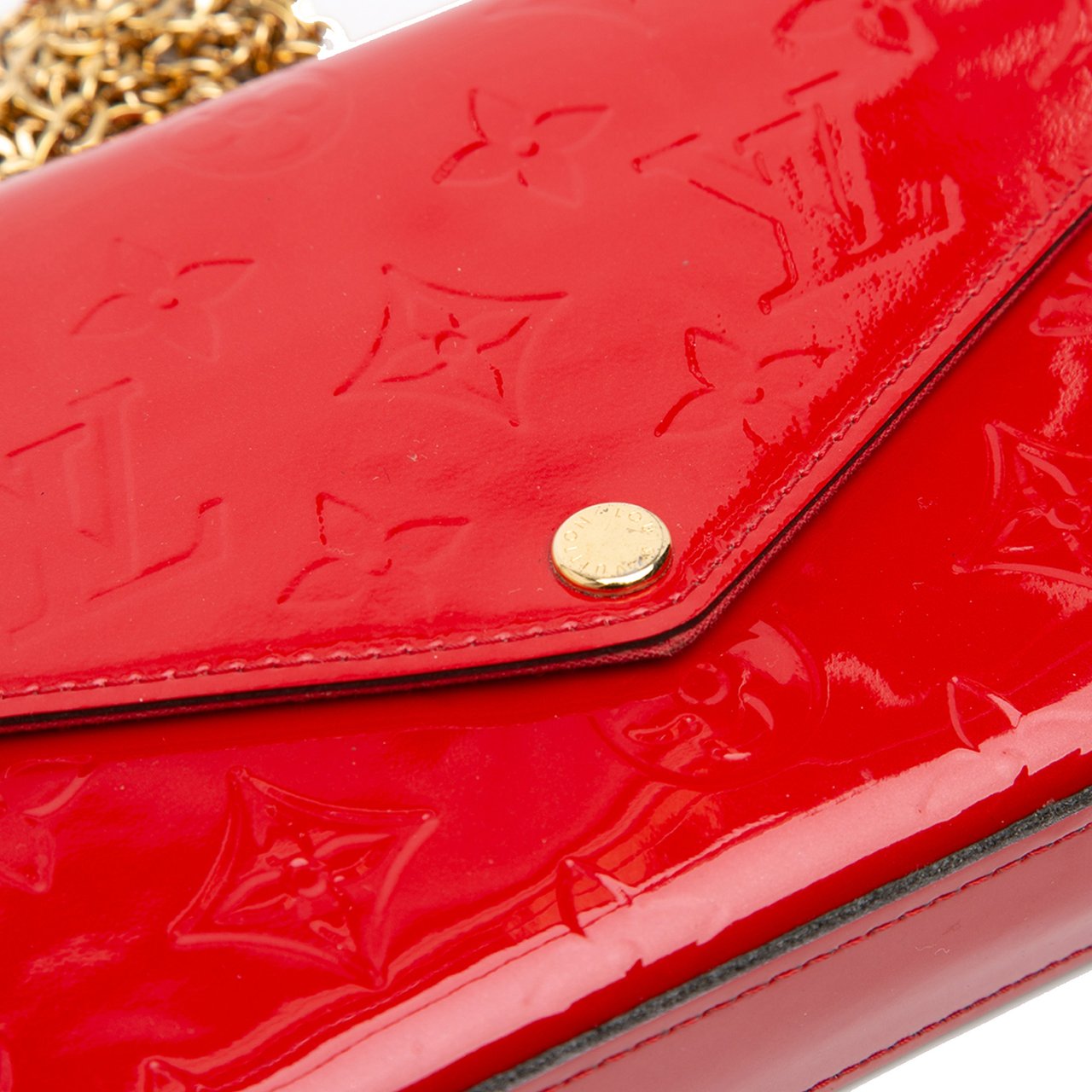 Louis Vuitton Monogram Vernis Pochette Felicie Rood