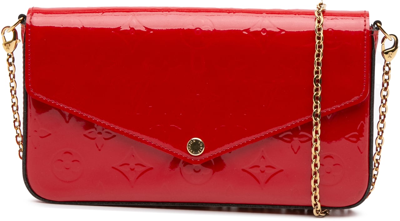 Louis Vuitton Monogram Vernis Pochette Felicie Rood