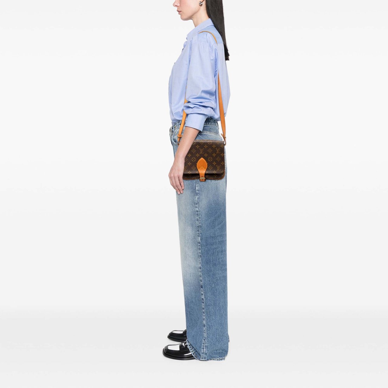 Louis Vuitton Monogram Cartouchiere MM Bruin