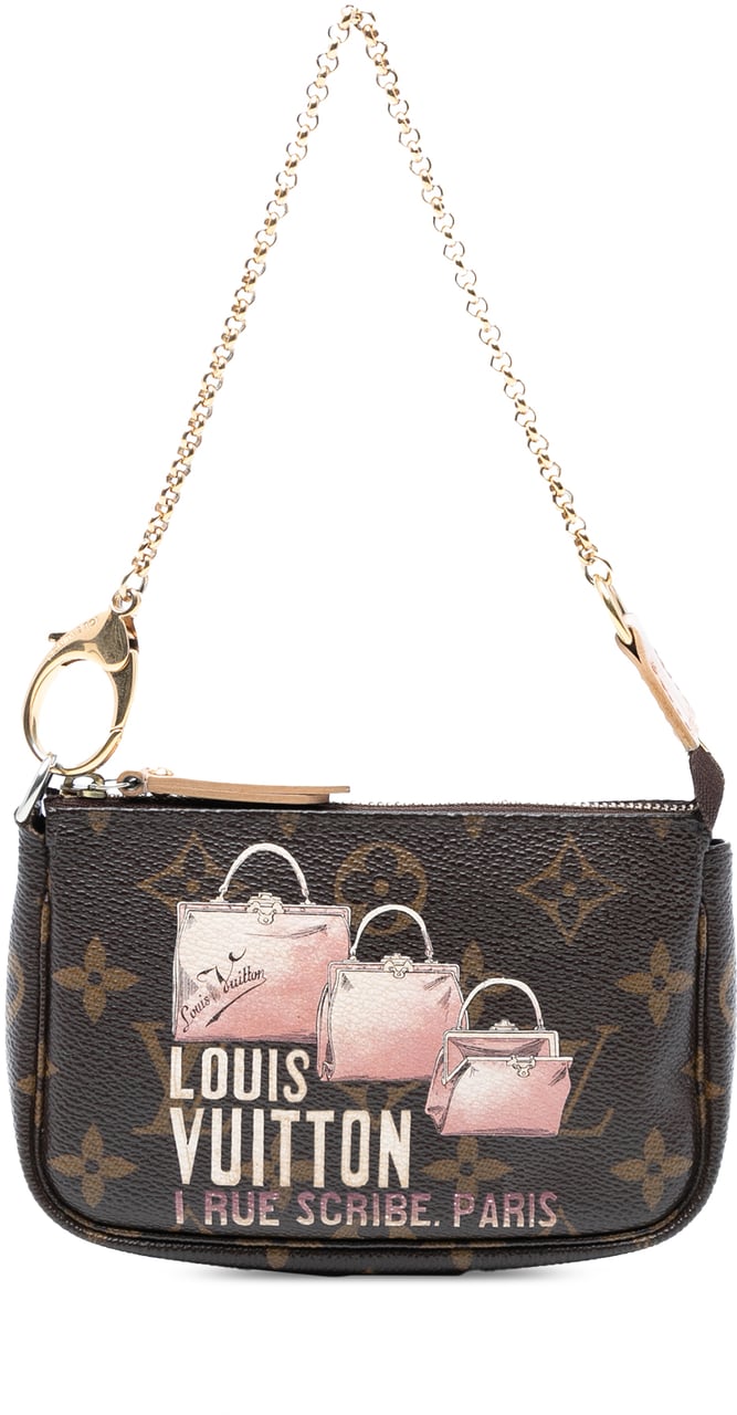 Louis Vuitton Monogram Affiche Mini Pochette Accessoires Bruin